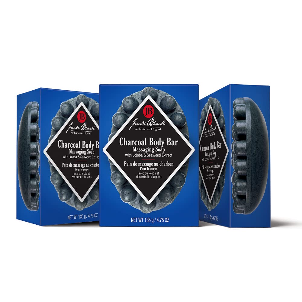 Jack Black Charcoal Body Bar Massaging Soap for Deep Clean