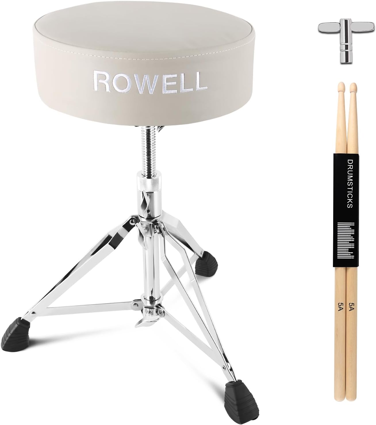 ROWELL Adjustable Drum Throne - Lightweight & Comfortable Seat