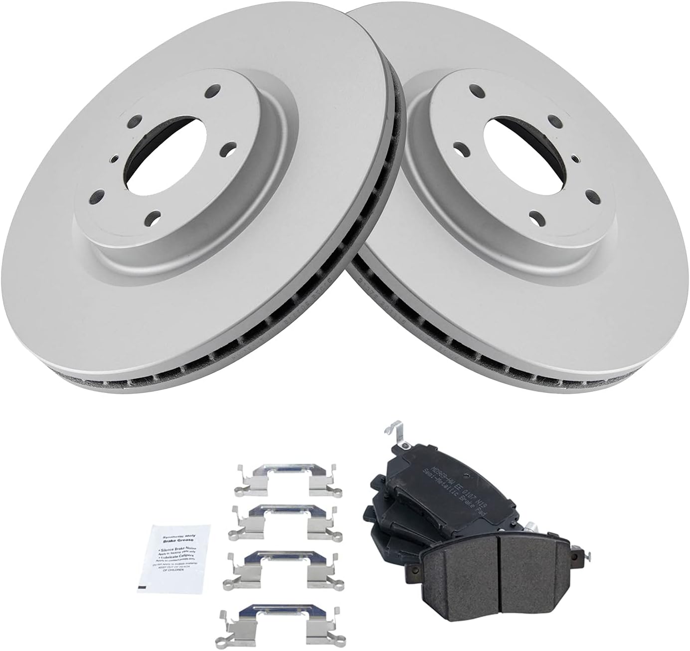 TRQ Front Brake Pad & Rotor Kit for INFINITI FX35 FX45 & More