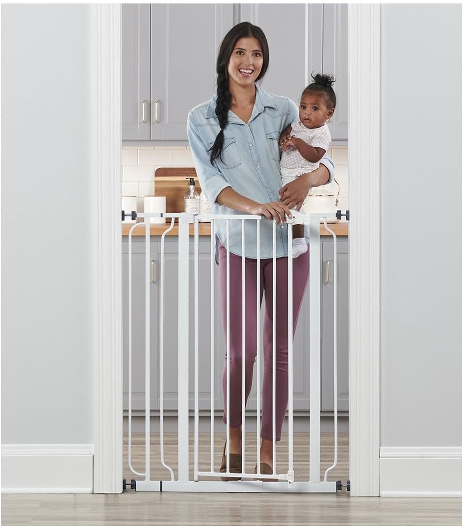 Regalo Easy Step Extra Tall Walk Thru Baby Gate for Safety