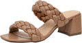 CUSHIONAIRE Women's Onyx Braided Heel Sandal - Memory Foam Comfort toe