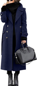 Chouyatou Winter Wool Coat for Women with Classic Double Buttons