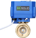 Motorized Ball Valve 1 in Brass with Manual Function - Fast Return