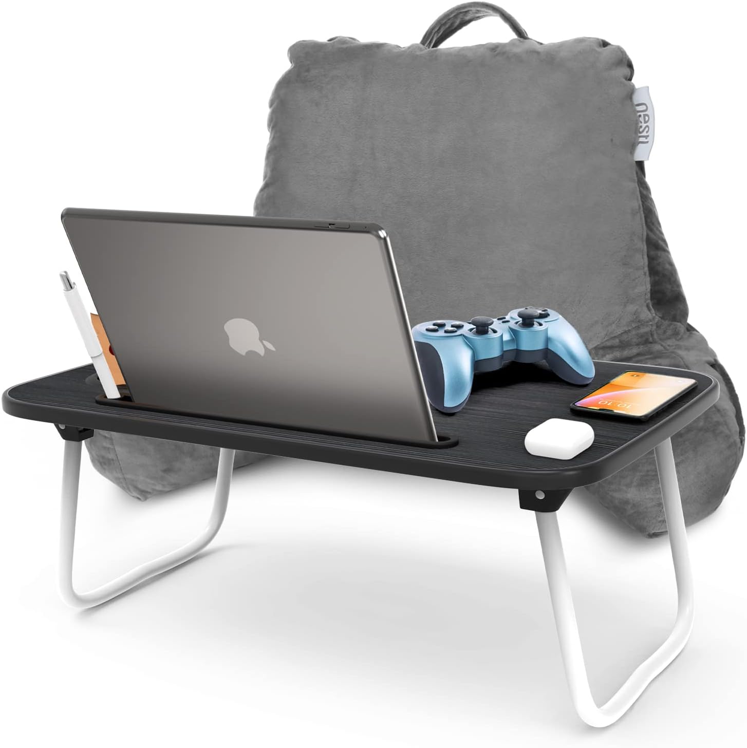 Nestl Reading Pillow with Portable Lap Desk for Ultimate Comfort