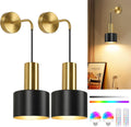 Rechargeable Battery Wall Sconce Set of Two - Easy No-Wire Lighting