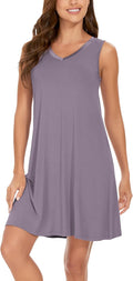 Womens Bamboo-Derived Viscose Nightgown S-4XP - Soft Sleeveless