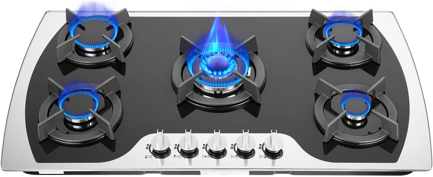5 Burners Gas Cooktop for Efficient Cooking and Safety Design
