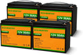 ECO-WORTHY 12V 50Ah 4Pack LiFePO4 Battery - Lightweight 48V Option