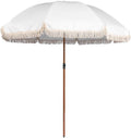 7.5Ft Patio Beach Umbrella with Unique Tassel Design for Summer