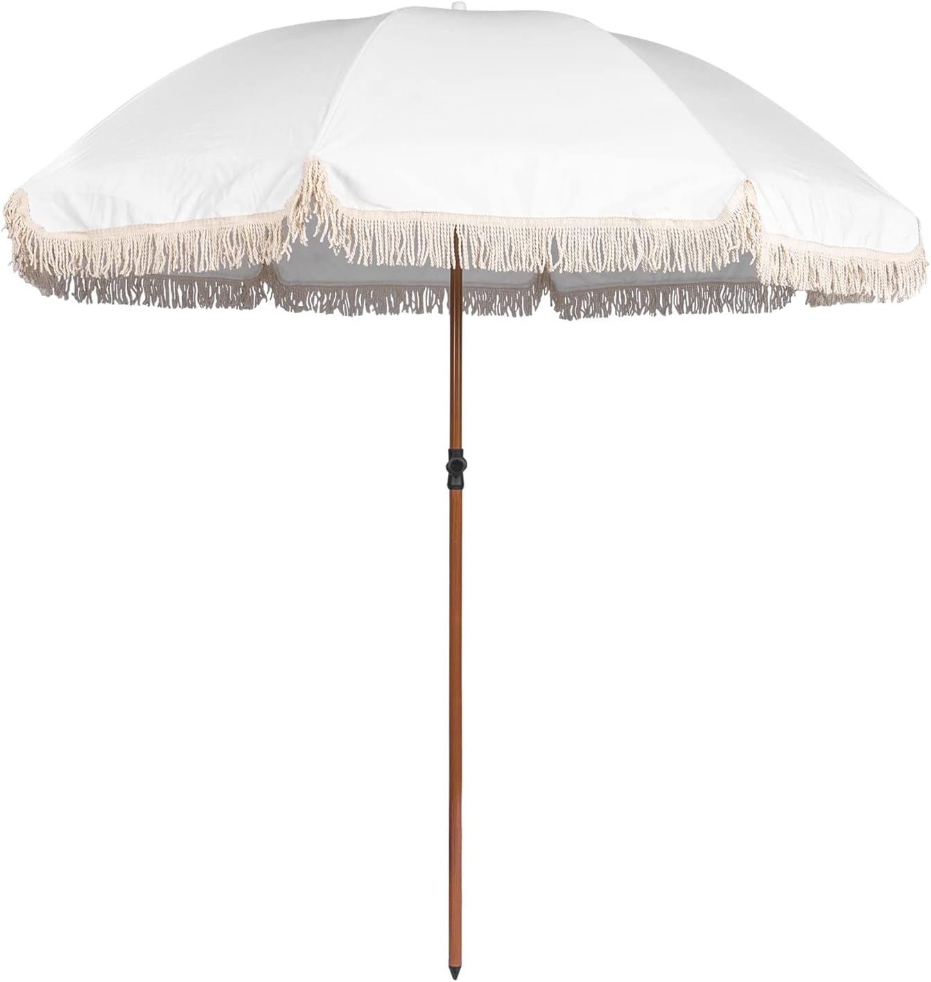 7.5Ft Patio Beach Umbrella with Unique Tassel Design for Summer