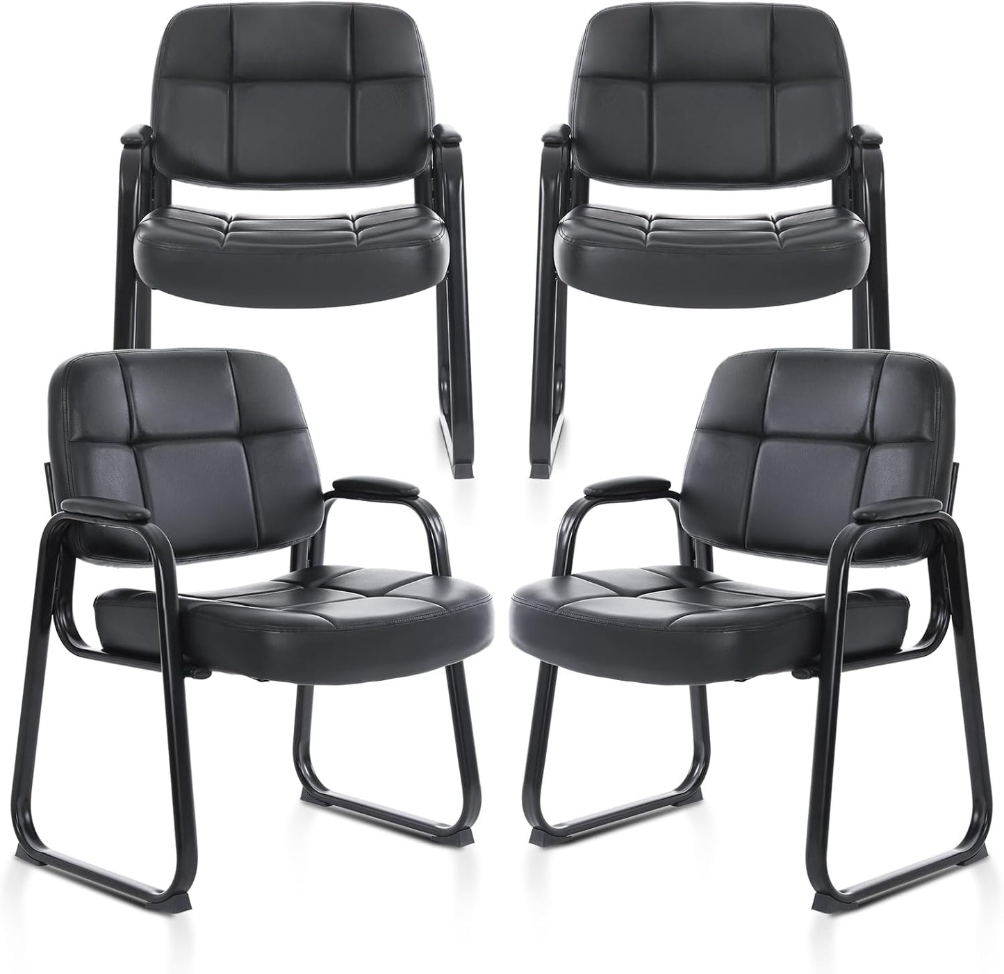 Big & Tall Waiting Room Guest Chair Set of 4 for Comfort