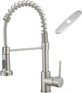 Kitchen Faucets with Deck Plate AIMADI Pull Down Brushed Nickel