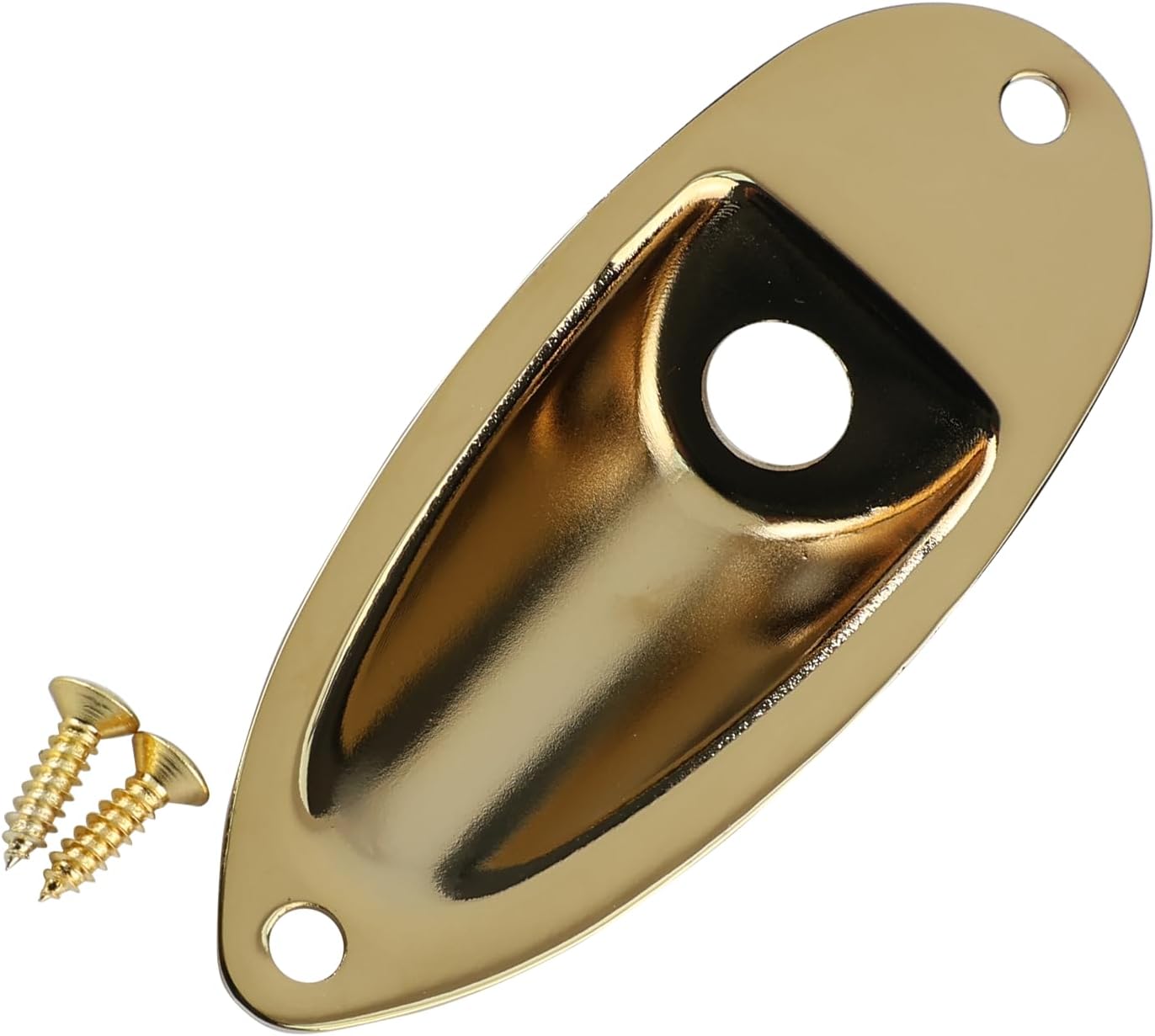 Strat-Style Guitar Jack Plate: Stainless Steel Upgrade