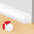 Flexible Quarter Round Molding 1/2 x 1/2 in Peel and Stick - Durable