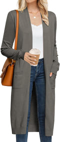 Lightweight Maxi Duster Cardigan for Women - Trendy Long Sweater