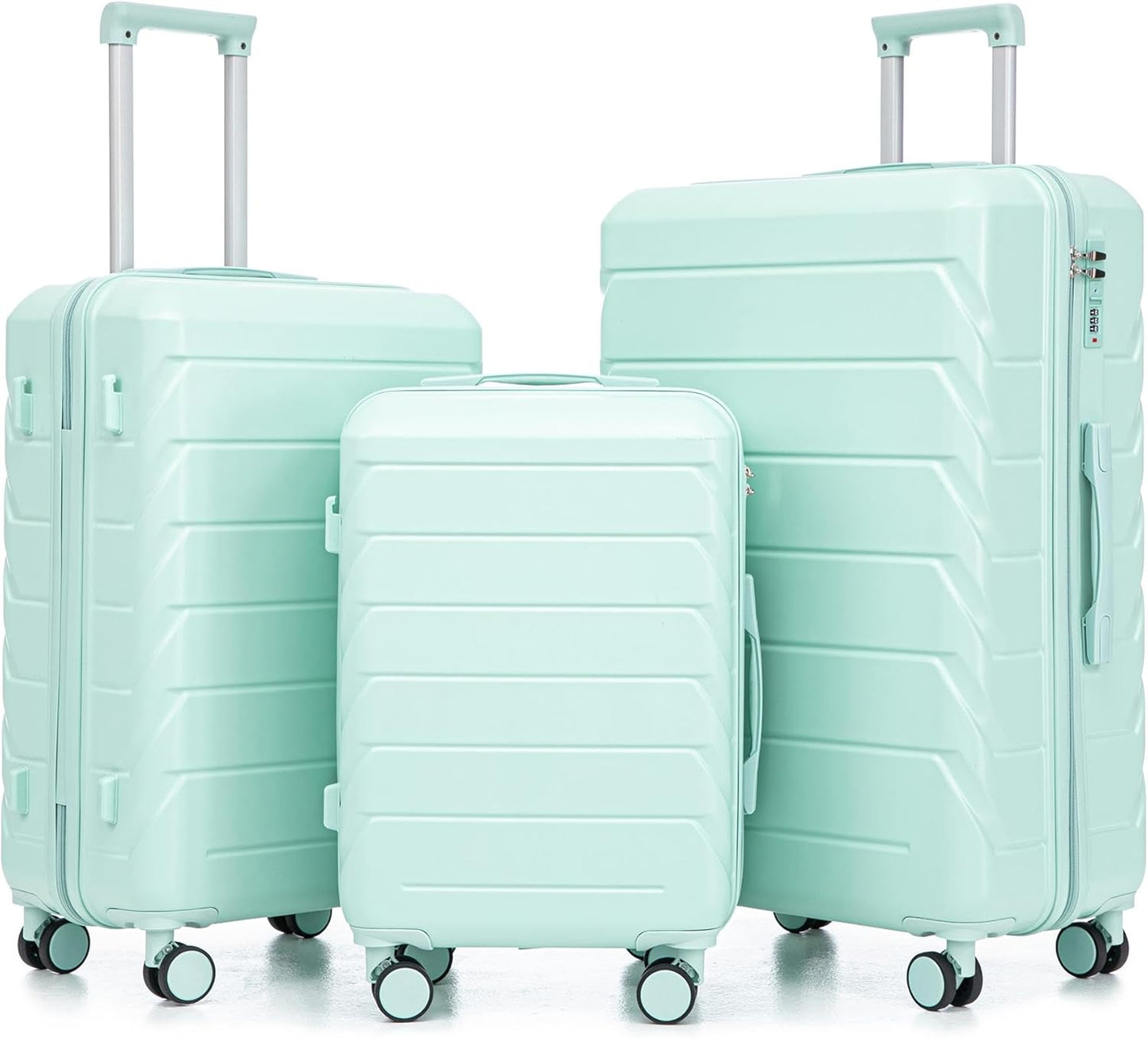 Merax 3 Pcs Hardside Luggage Set with TSA Lock and Spinner Wheels