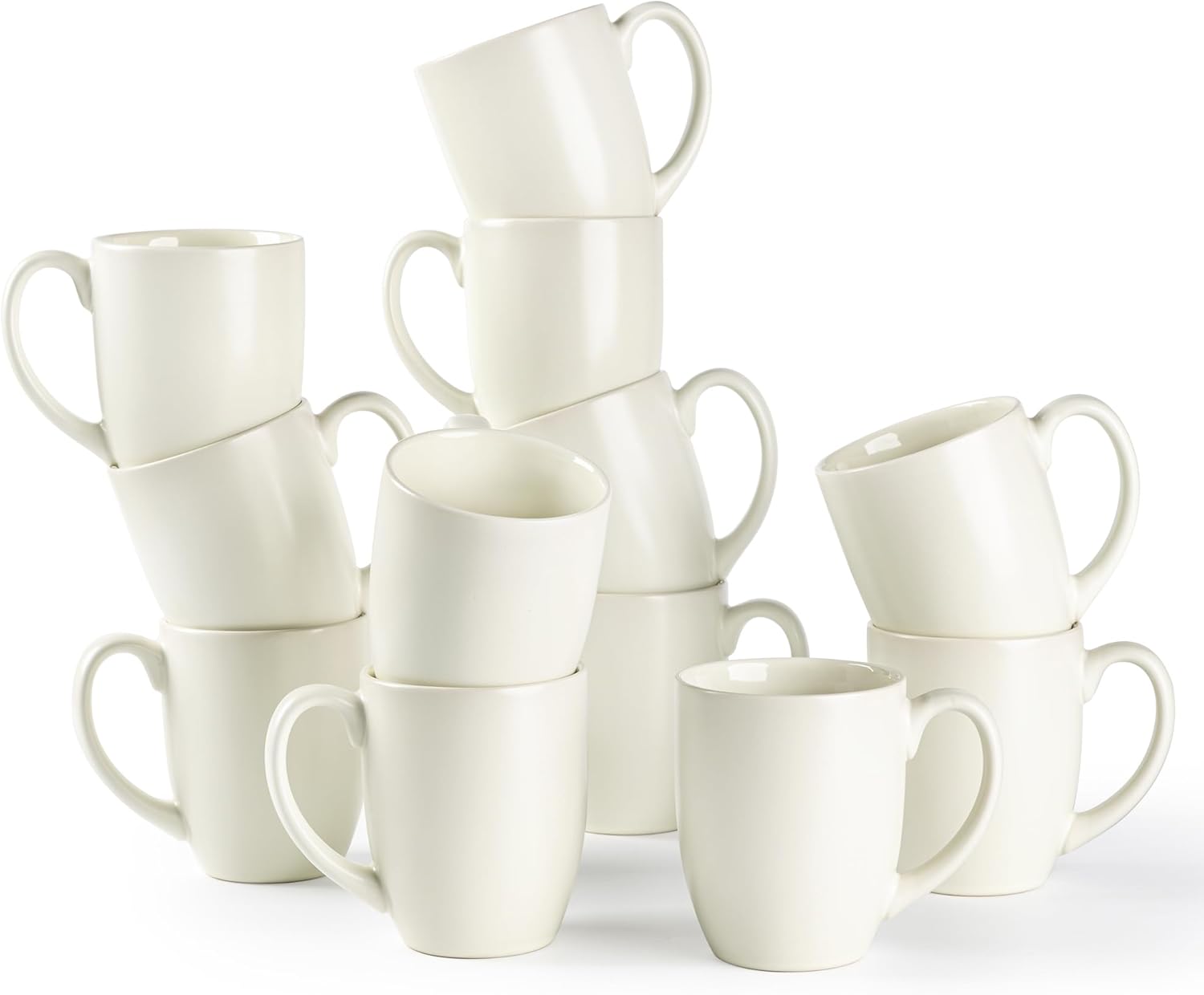 12 OZ Ceramic Coffee Mugs Set of 12 for Latte and Cocoa