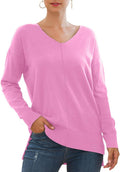 Women's Lightweight V Neck Batwing Knit Pullover - Soft Fit