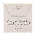 70th Birthday Gifts for Women Sterling Silver Pearl Necklace