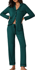 Ekouaer Pajamas for Women Long Sleeve Two-Piece Soft Loungewear Set