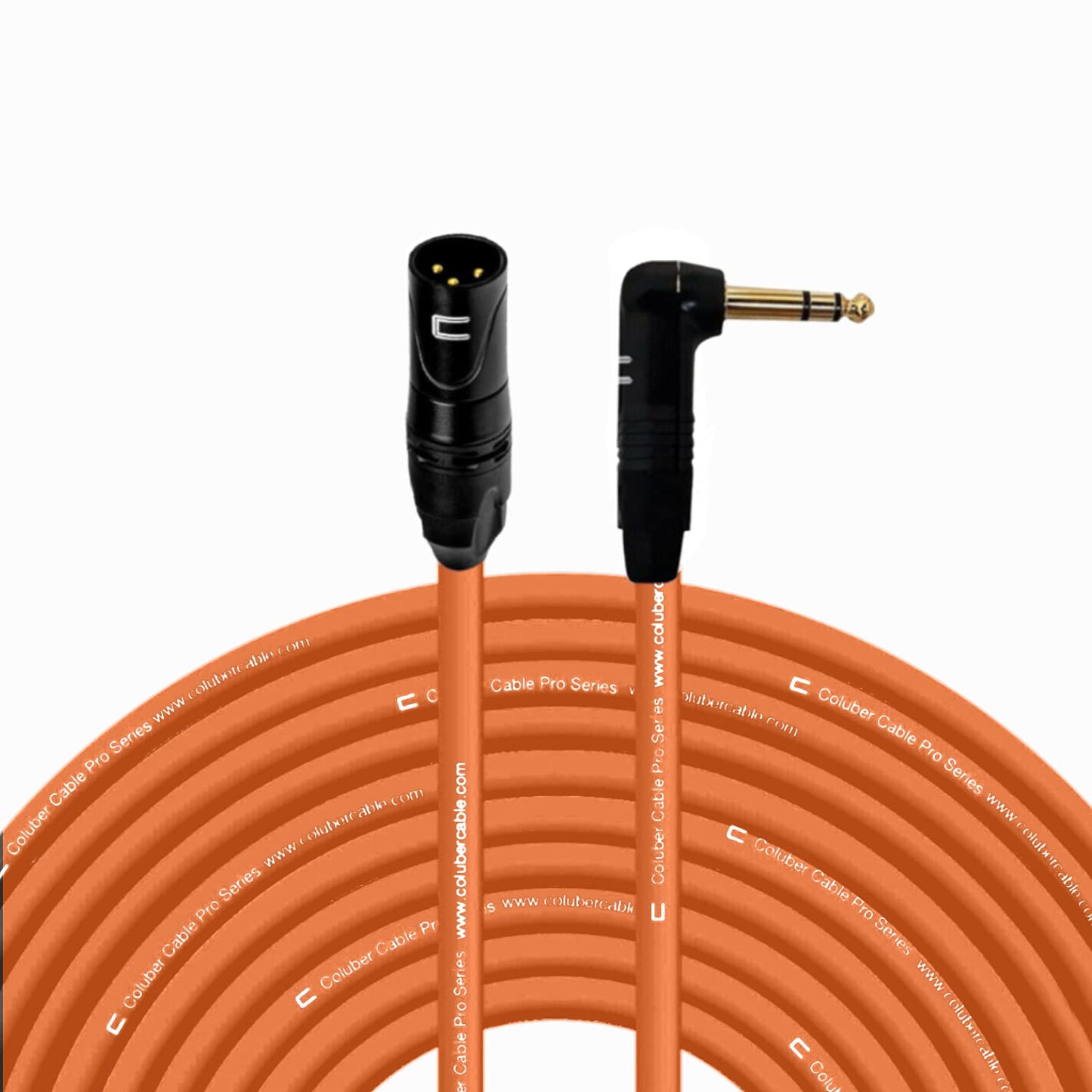 Balanced XLR Cable Male to Right Angle 1/4in TRS - 100 Feet