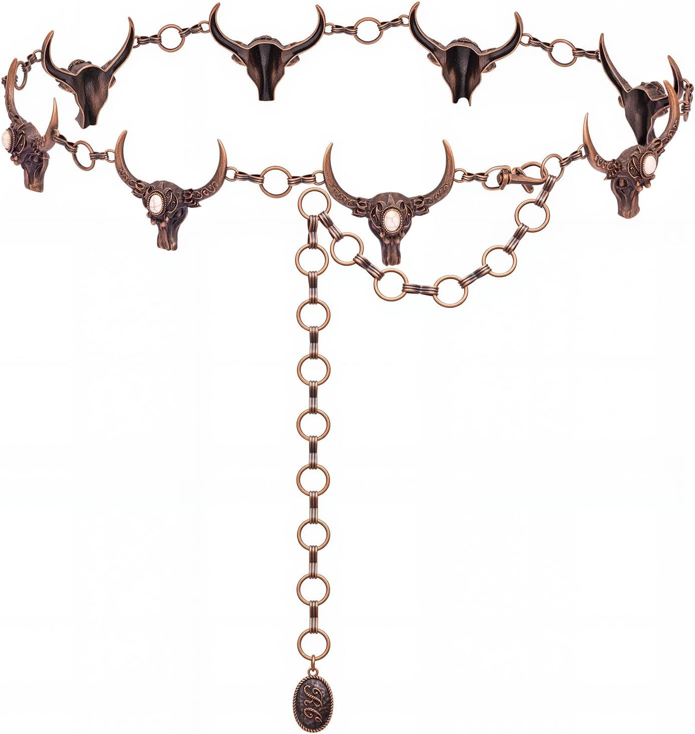 Montana West Rustic Couture Large Western Concho Metal Belts