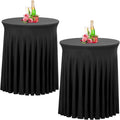 Spandex Cocktail Table Skirts, Elegant Drapes, 2 Pack