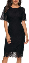MEROKEETY Women's Floral Lace Cocktail Dress for Elegant Parties