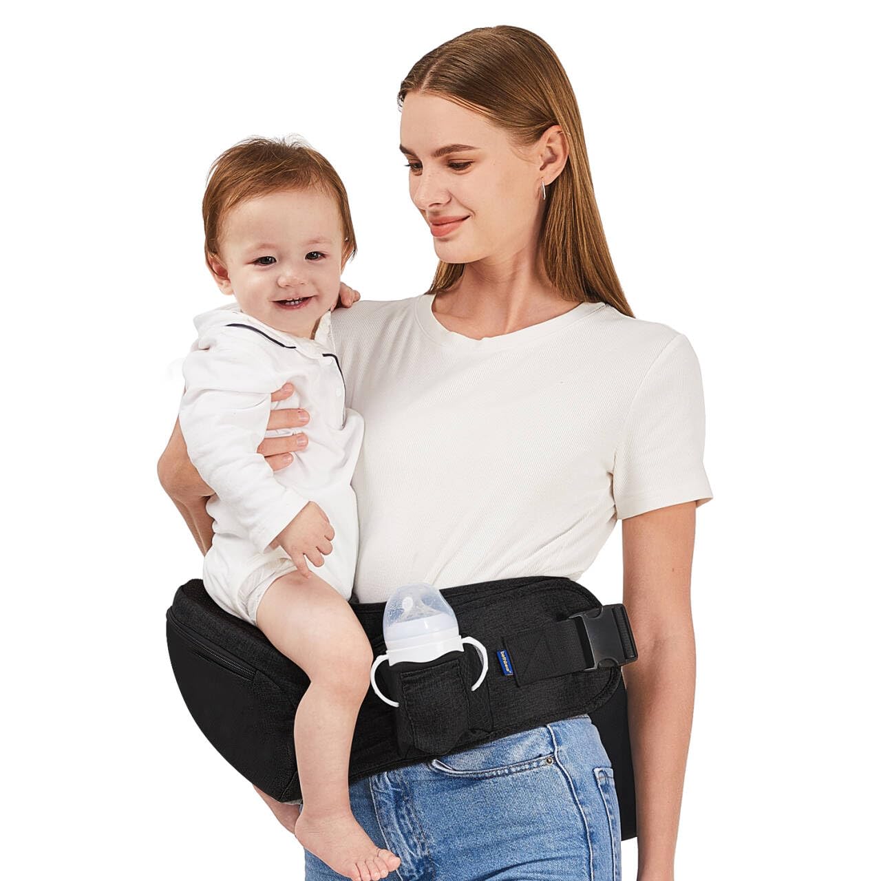 Baby Hip Carrier with Adjustable Waistband and Pockets