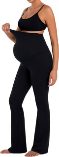 Buttery Soft Maternity Flare Leggings with Pockets - Wide Leg