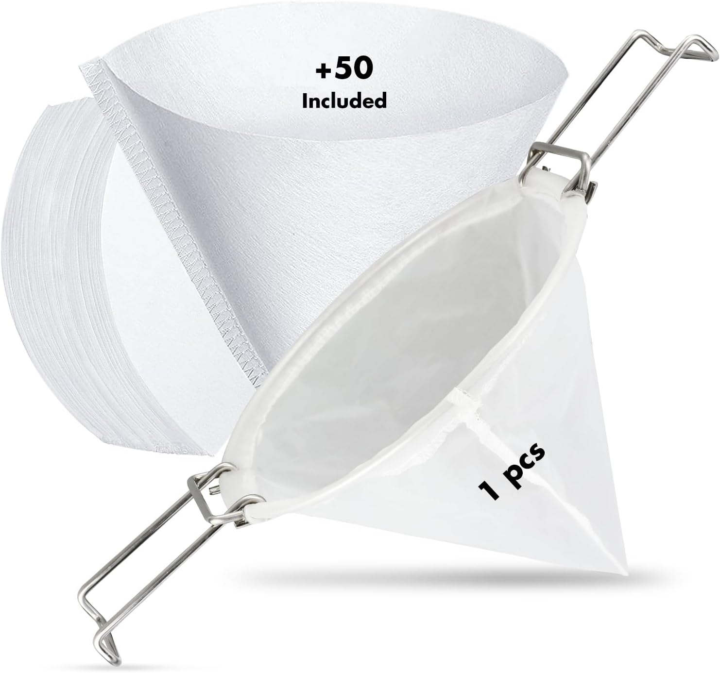 50PCS Grease Filter Cones + Stand - Oil Filtration Simplified!