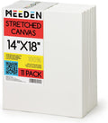 MEEDEN Stretched Canvas 14 in x 18 in Pack of 11 - Ready for Acrylic
