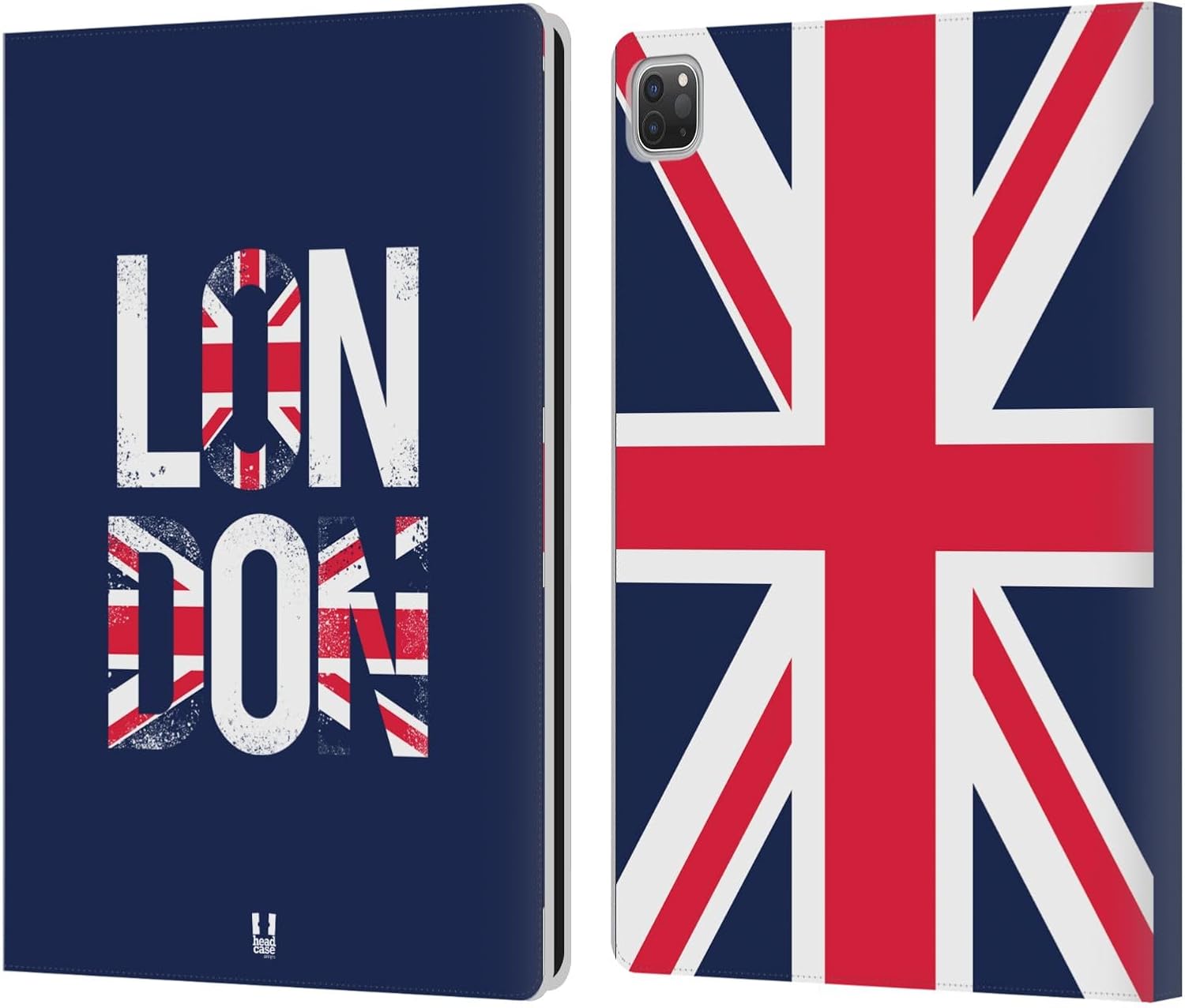Flag Typography London Leather Wallet Case for iPad Pro 13 M4 2024