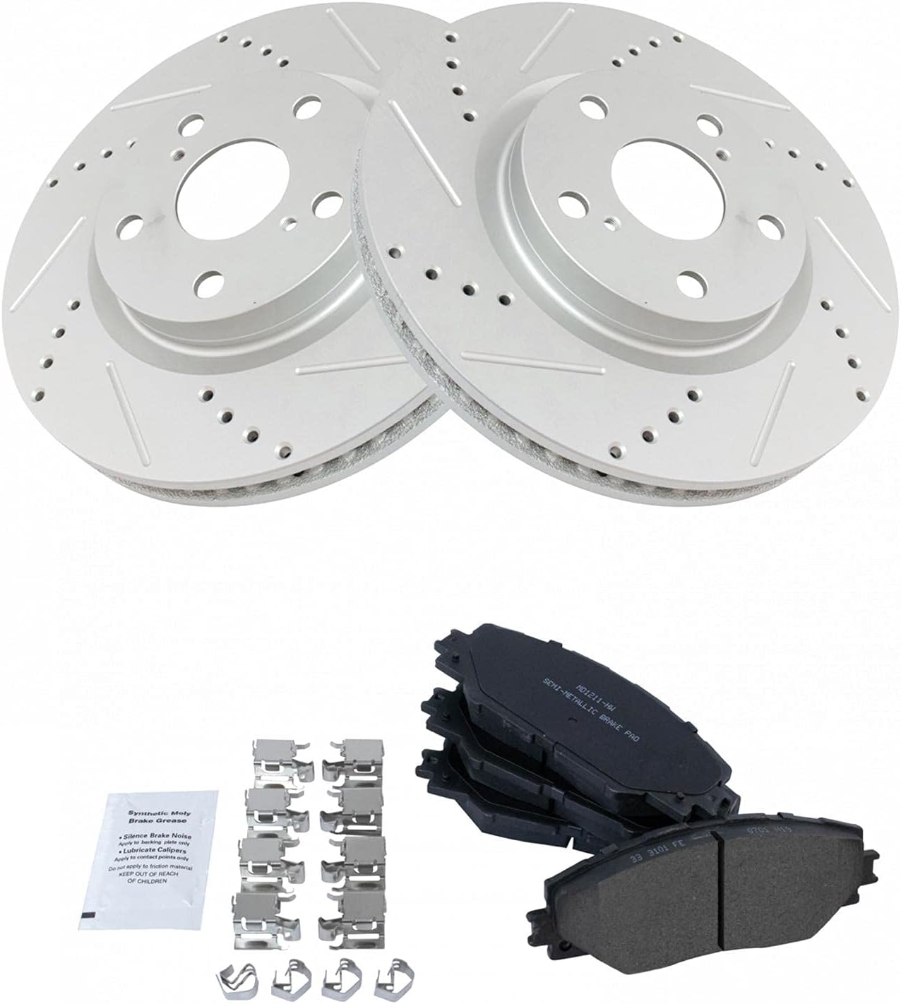 TRQ Front Brake Pad & Rotor Kit for Pontiac Vibe and More