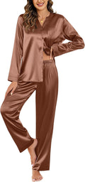 Ekouaer Women's Satin Pajamas - Perfect for Relaxing at Home