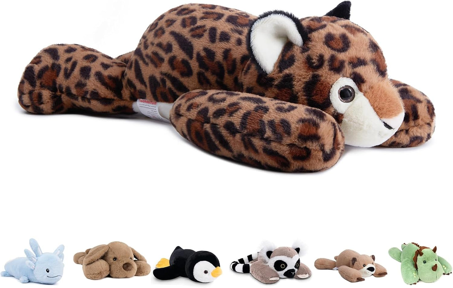 Niuniu Daddy 20in Weighted Stuffed Plush Leopard for All Ages