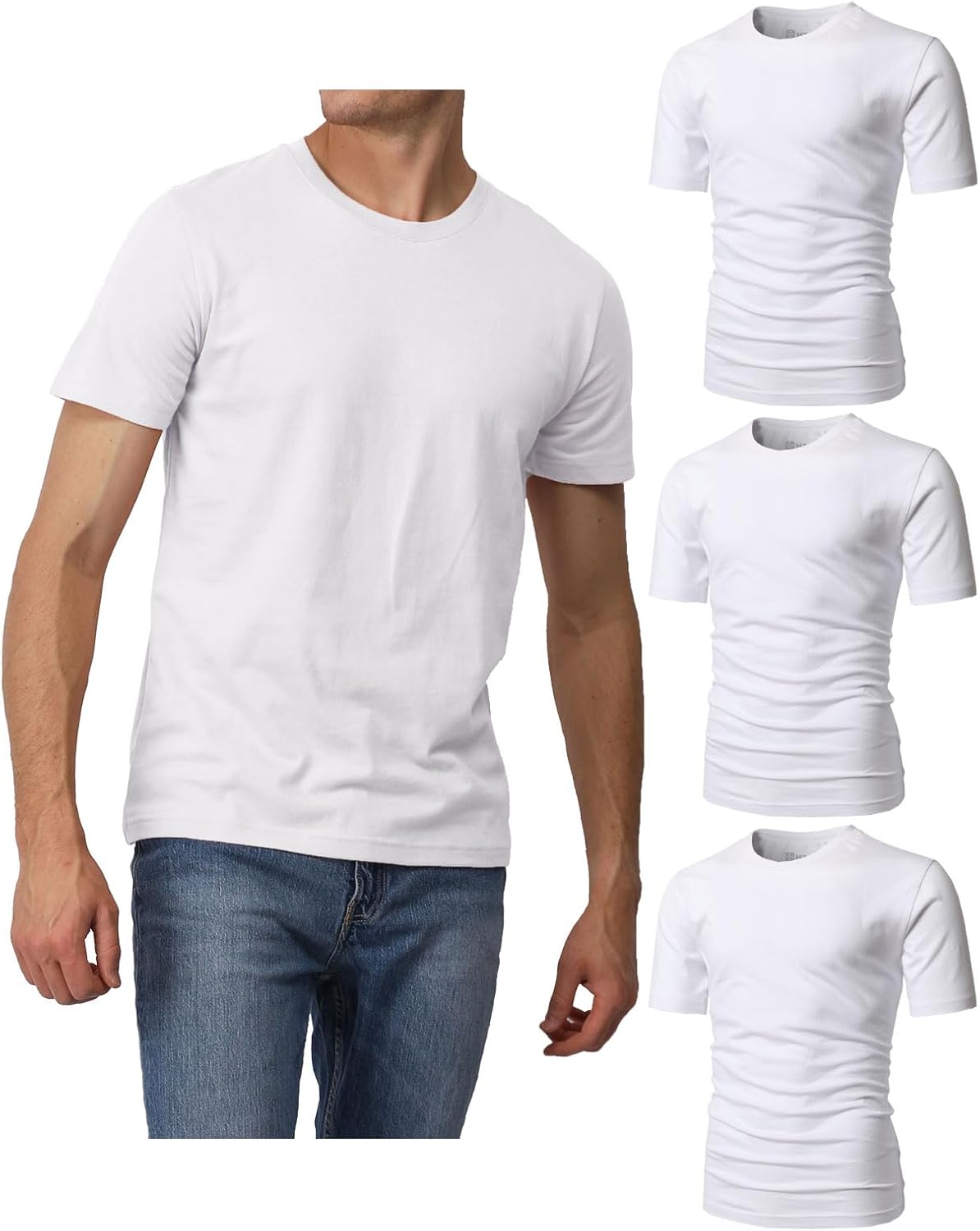 H2H Mens Casual Slim Fit Short Sleeve T-Shirts for All Occasions