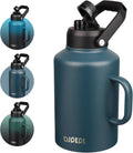 1 Gallon Water Bottle with Handle - Large Insulated 128oz Navy