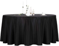 132 in Black Round Tablecloth 2 Pack - Durable Polyester for Events