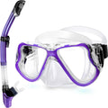 Greatever Dry Snorkel Set Panoramic Mask - Clear View, No-Leak Design