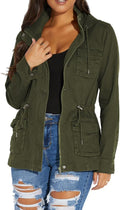 sexycherry Casual Jackets for Women Long Sleeve Lightweight Bomber up