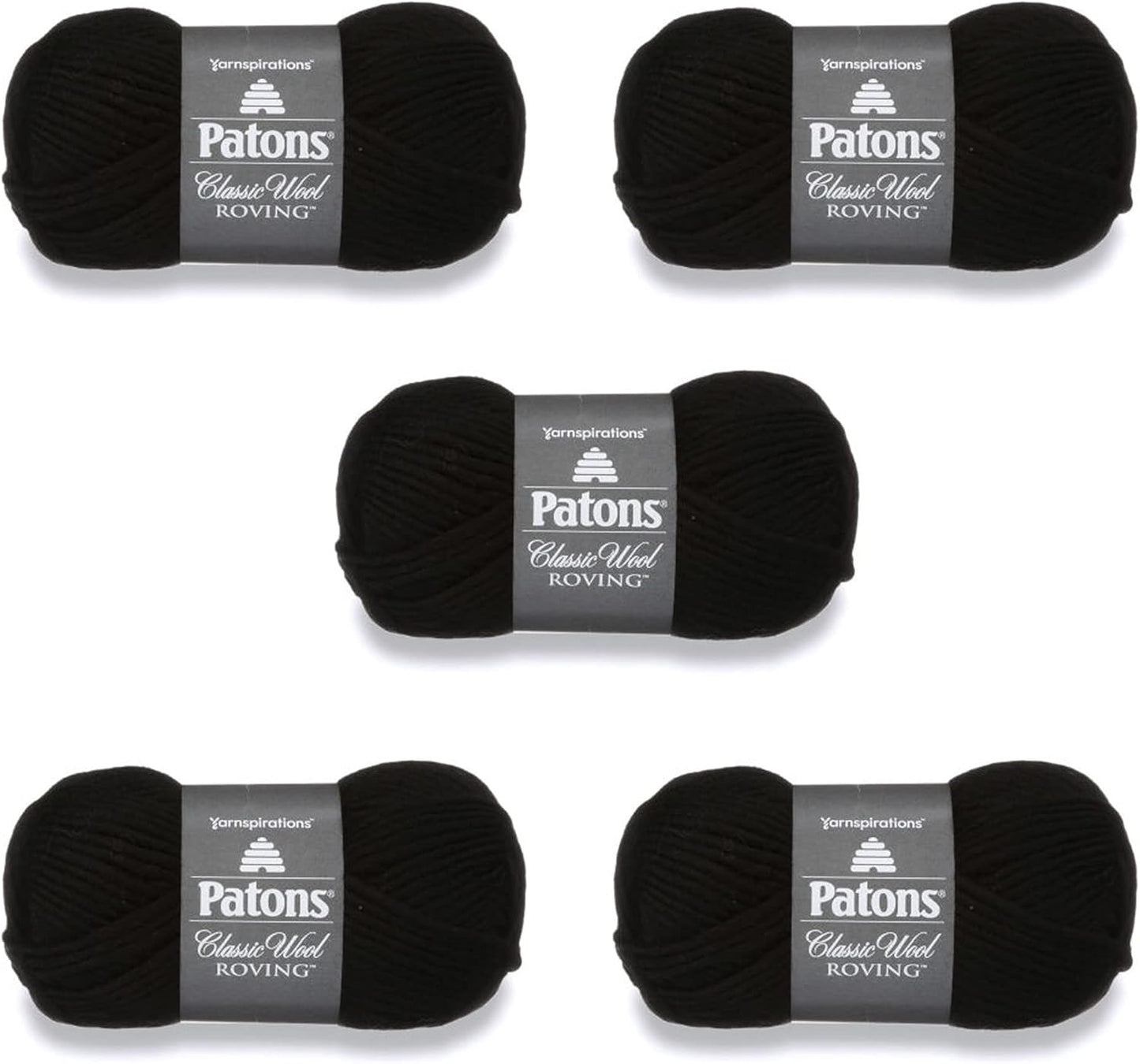 Patons Classic Wool Black Yarn - Perfect for Knitting and Crochet