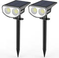 Kyosho Solar Spot Lights Outdoor 2-Pack - Bright 38 LED Spotlights