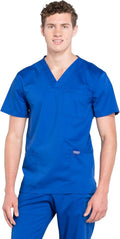 Cherokee Men's V-Neck Scrub Top WW670 - Comfortable Durable Fit