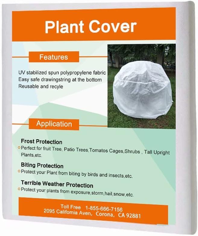 Agfabric Plant Covers for Freeze Protection - 4 Pack Shrub Jackets