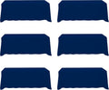 Navy Blue Tablecloths for 8 ft Rectangle Tables - 6 Pack Premium Linen