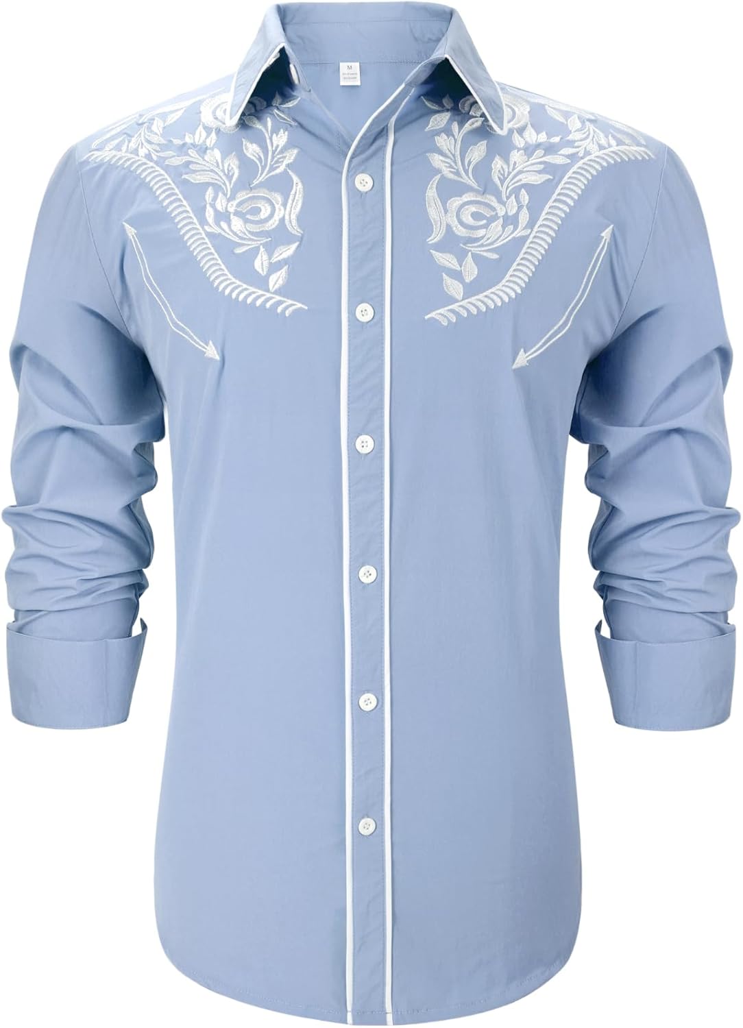 Western Shirts for Men Long Sleeve Embroidered Cowboy Style
