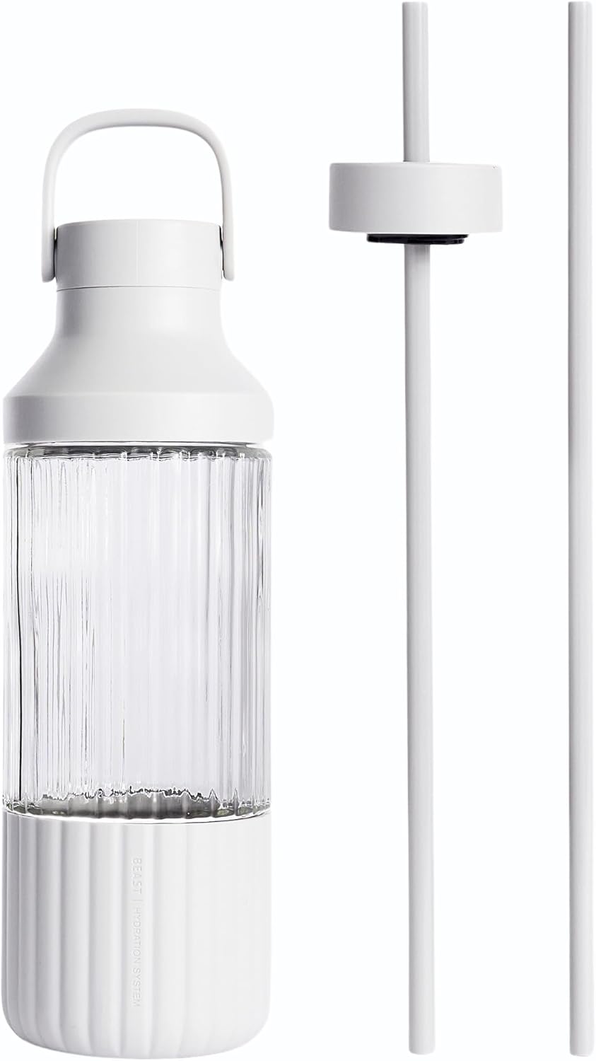 BEAST Health Glass Water Bottle: Leak-Proof 25oz Hydration