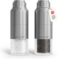 Salt and Pepper Grinder Set Stainless Steel - Stylish Upright Mills