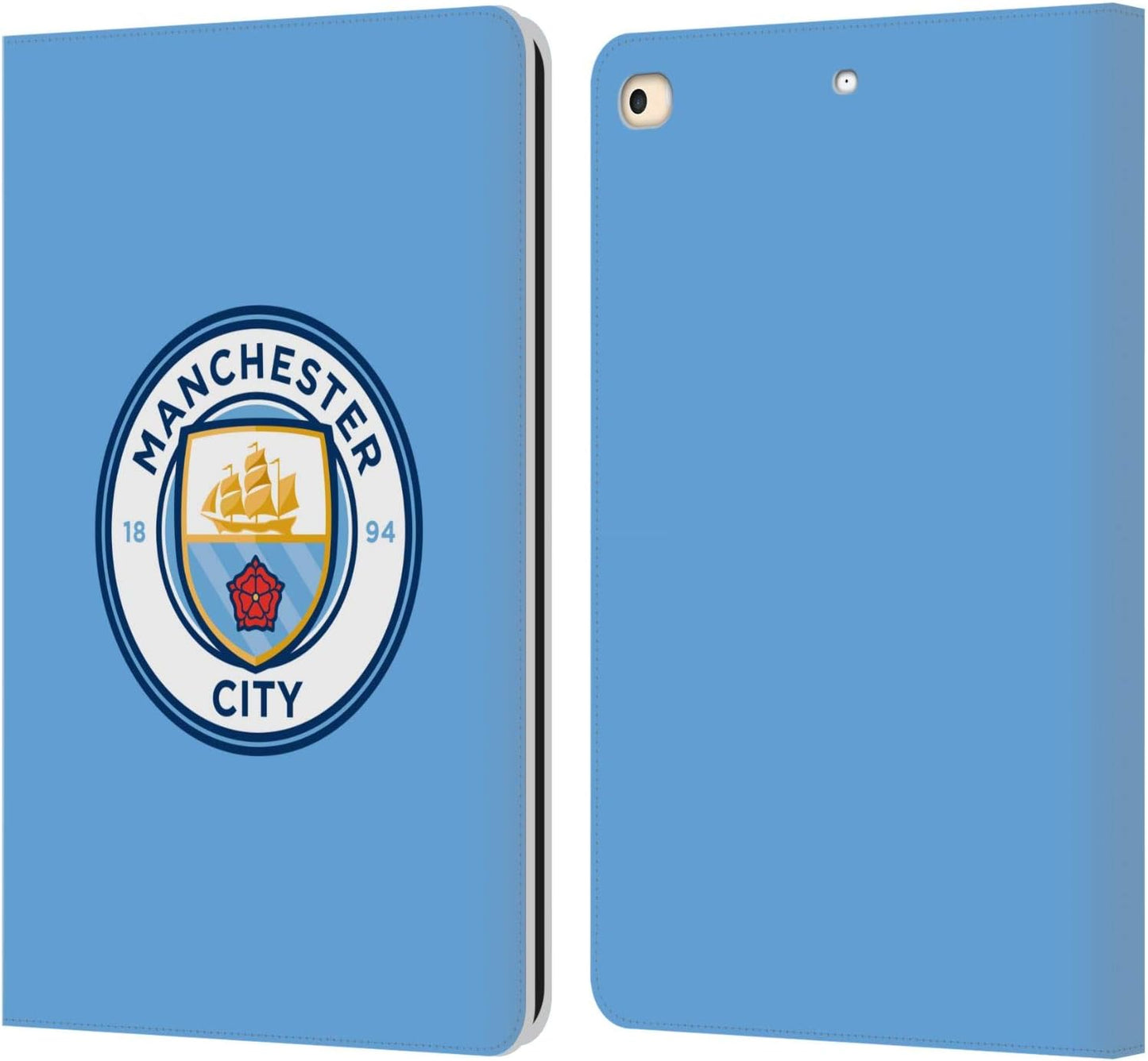 Manchester City FC Blue Leather Wallet Case for iPad 9.7 2017